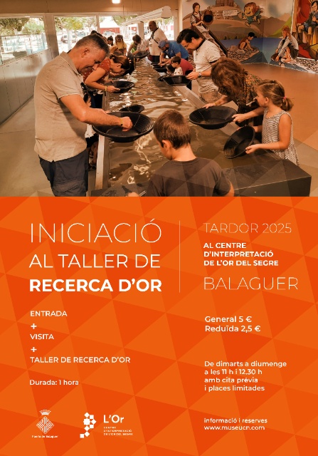 Cartell de 'Iniciació al Taller de Recerca d'or' de Balaguer del 2025